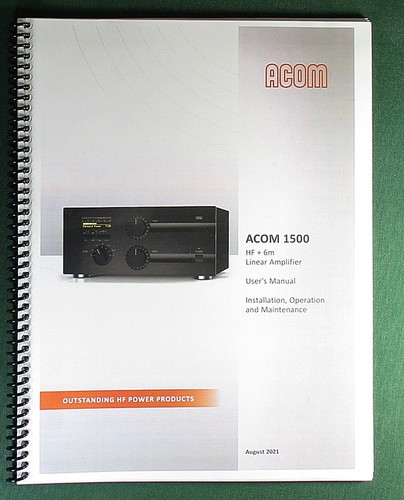 Manuale utente acom 1500 - utente,